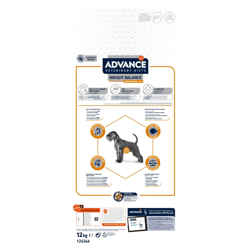 Affinity Advance Veterinary Diets Weight Balance Medium/Maxi Hond
