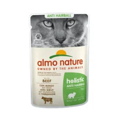 Almo Nature Cat Anti-Hairball Kattenvoer - Maaltijdzakje - Rund