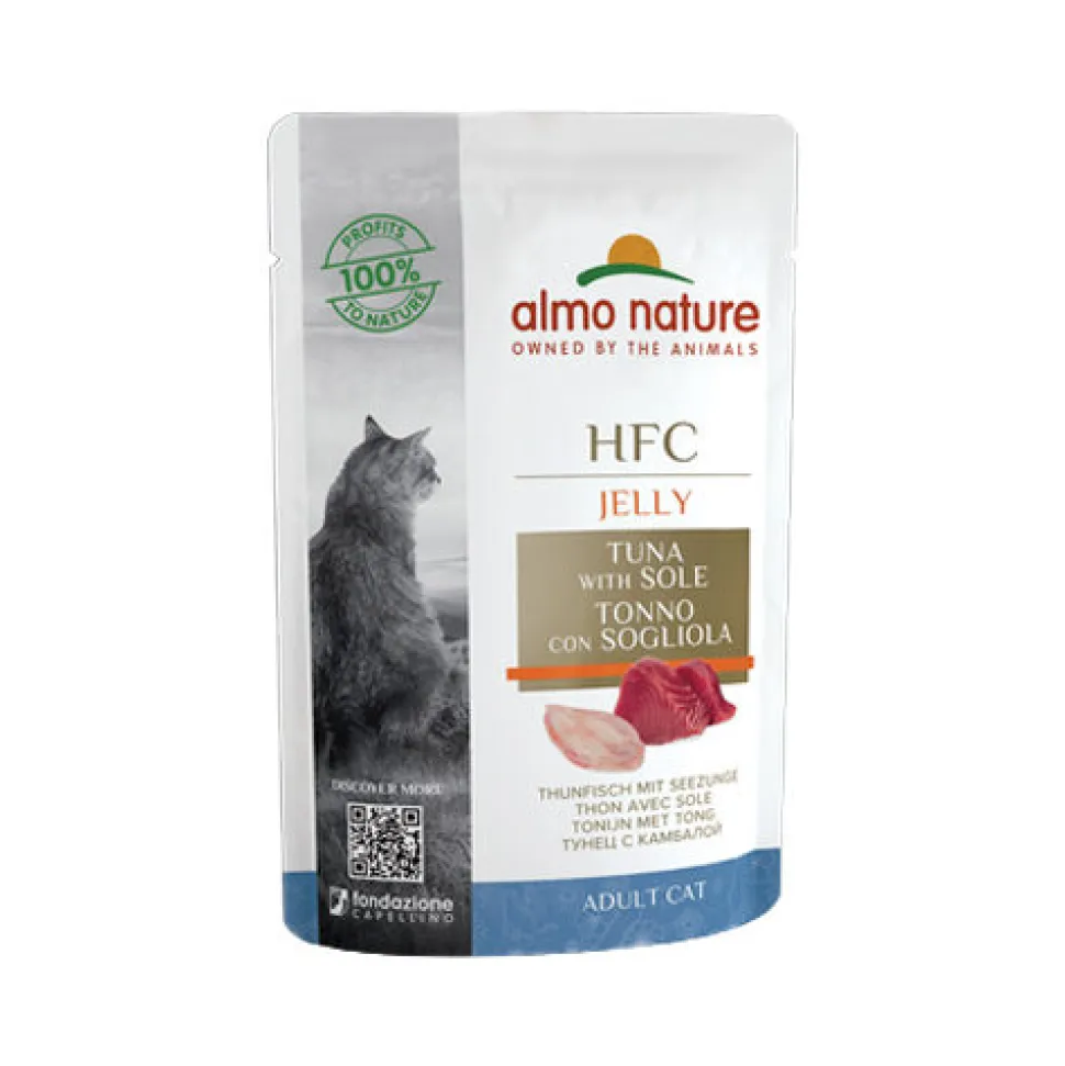 Almo Nature HFC Jelly Kattenvoer - Maaltijdzakje - Tonijn en Tong