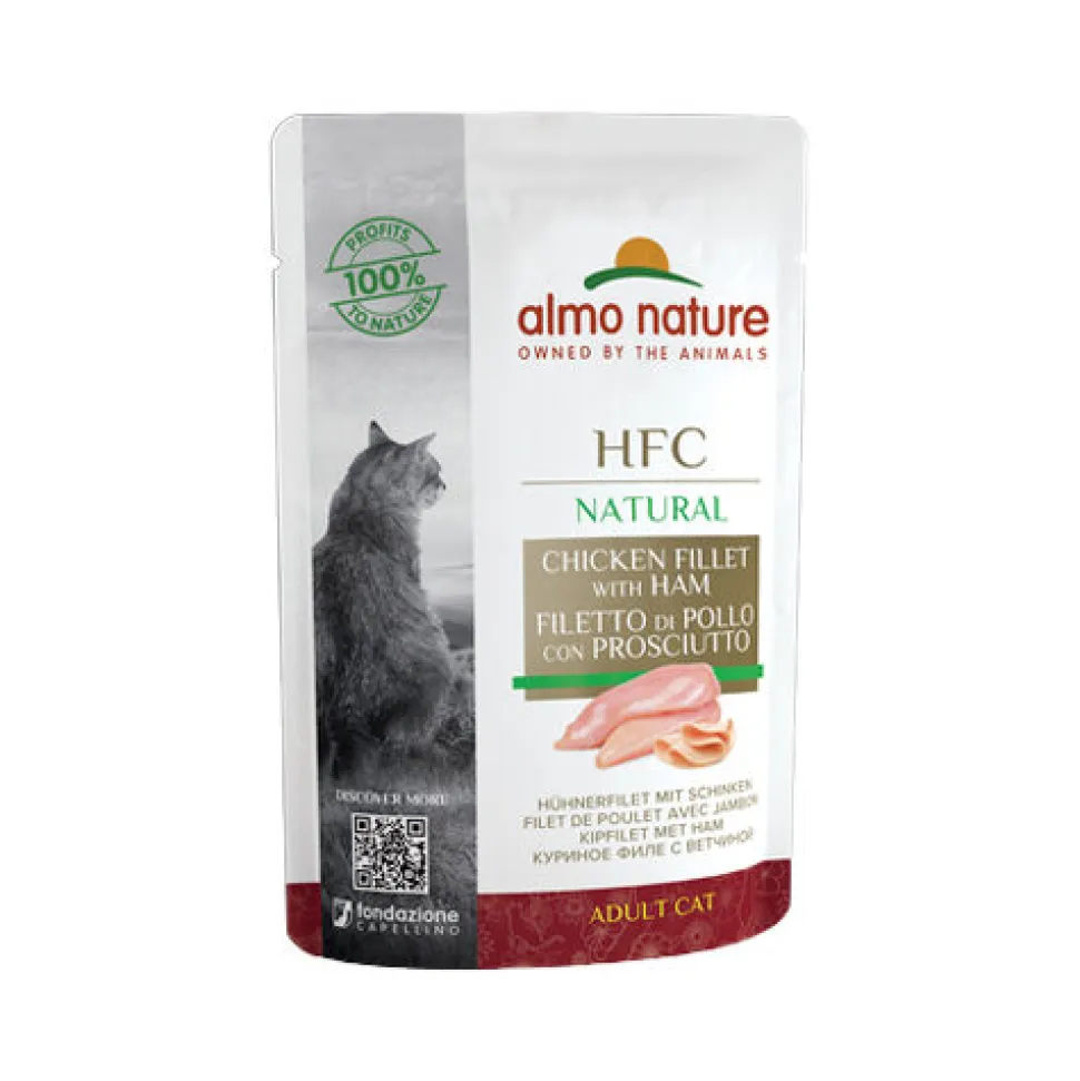Almo Nature HFC Natural Kattenvoer - Maaltijdzakje - Kipfilet & Ham