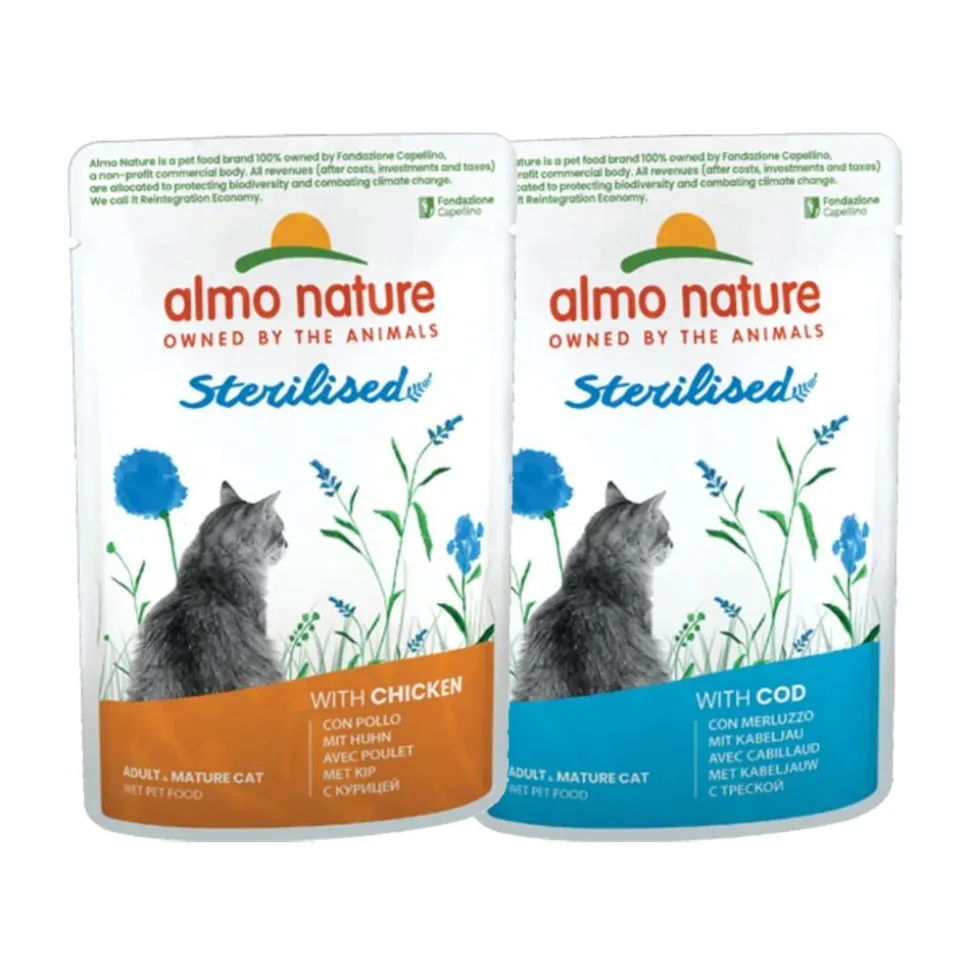 Almo Nature Sterilised - Maaltijdzakje - Kattenvoer