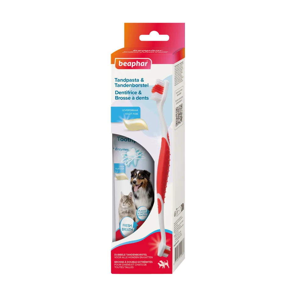 Beaphar Combi-pack Tandpasta + Tandenborstel