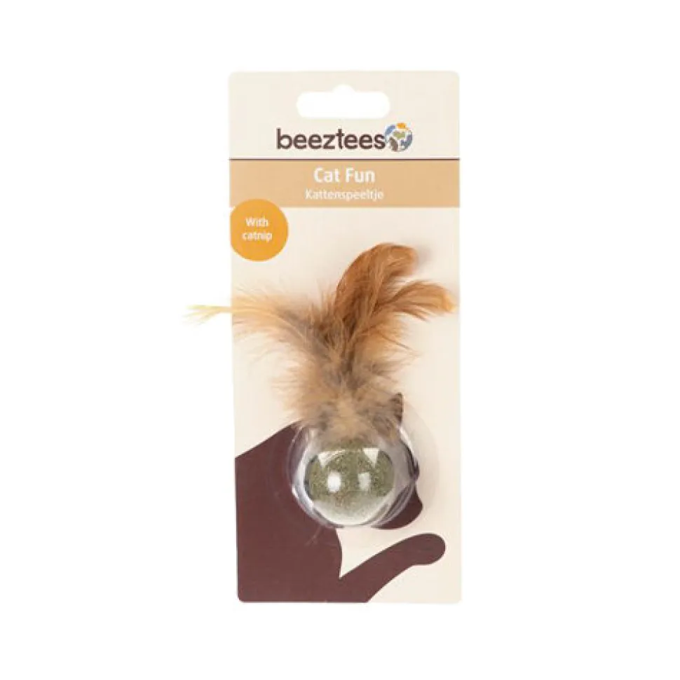 Beeztees Catnip Bal met Veren