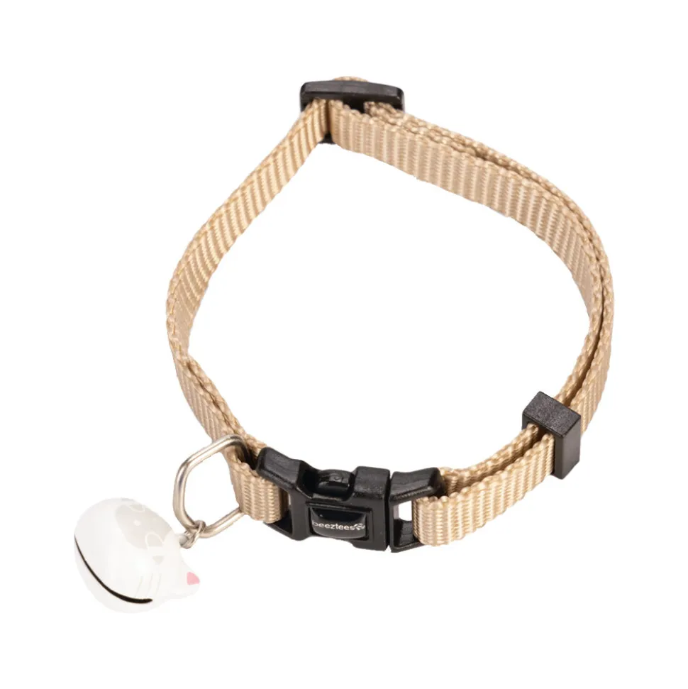 Beeztees Nylon kattenhalsband Uni - Beige