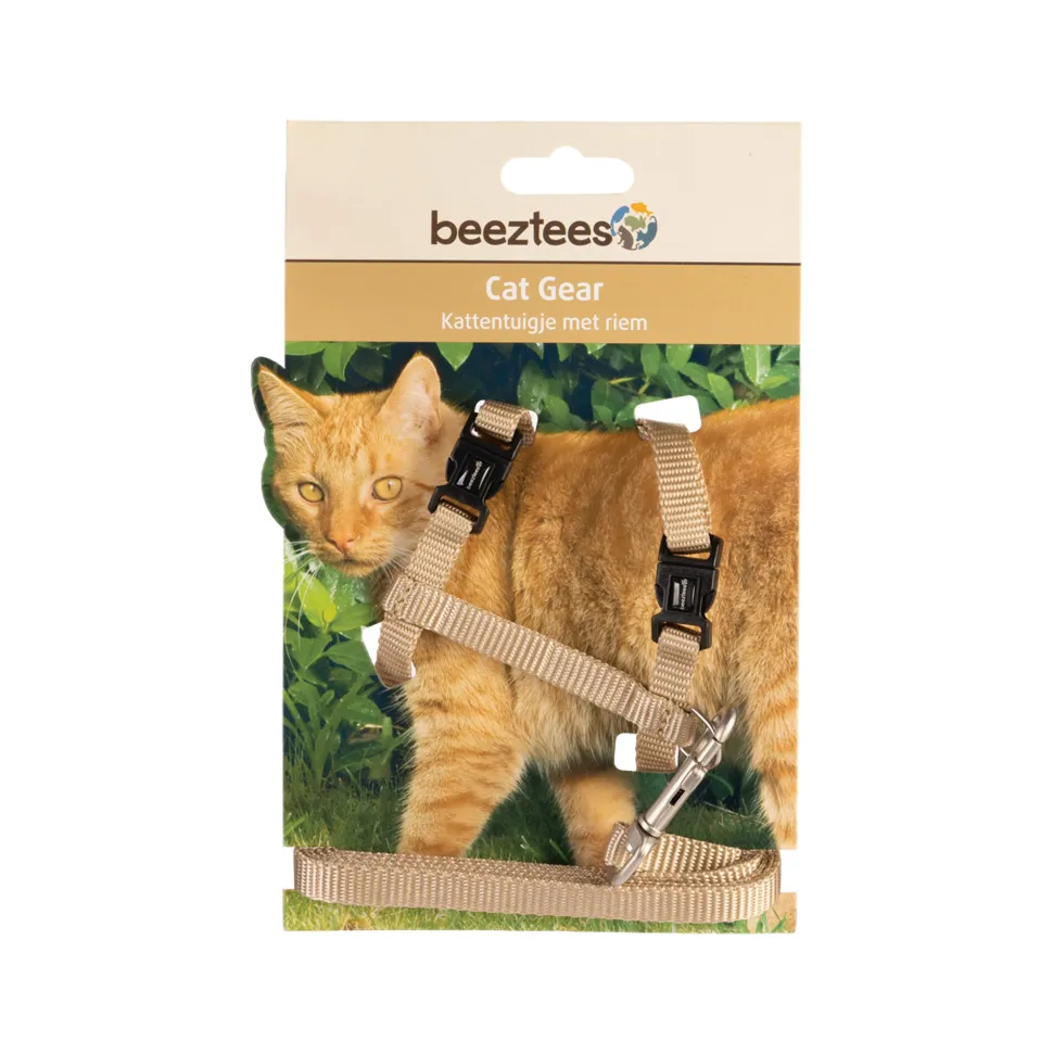 Beeztees Nylon Kattentuig Uni - Beige