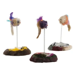 Beeztees Pluche Muis op Springveer