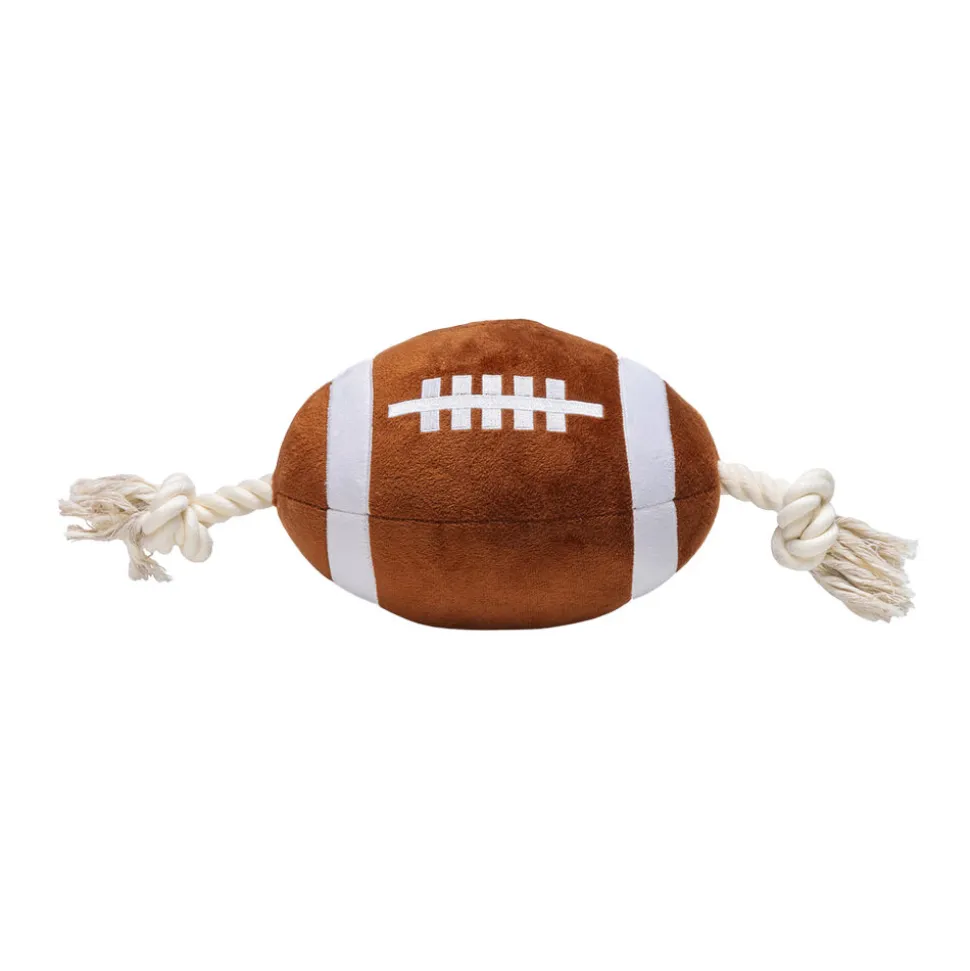 Beeztees Rugbybal met Touw