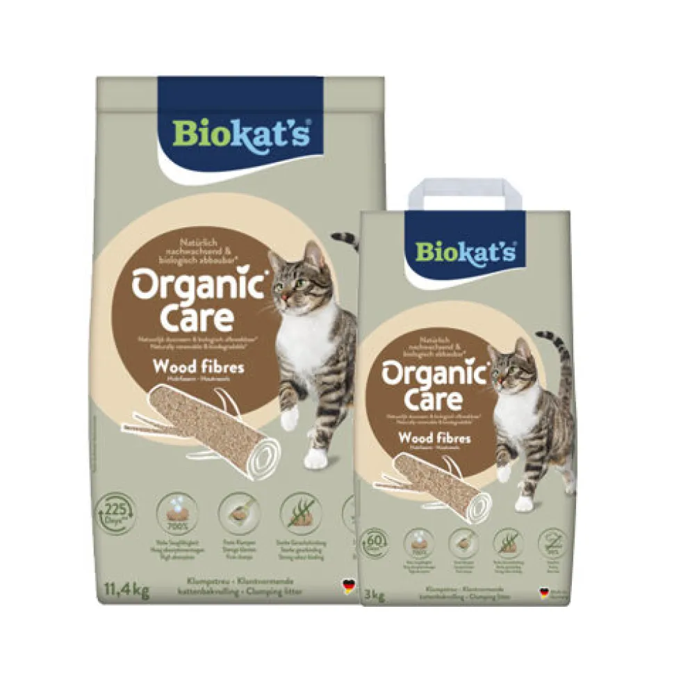 Biokat's Organic Care Wood Fibres Kattenbakvulling