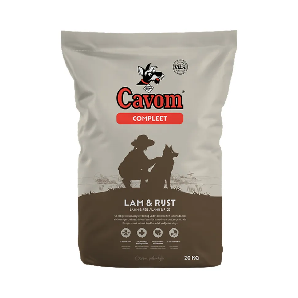Cavom Compleet Lam & Rijst Hondenvoer