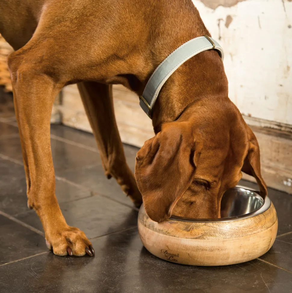 Designed by Lotte Houten Eet- en Drinkbak Mandira