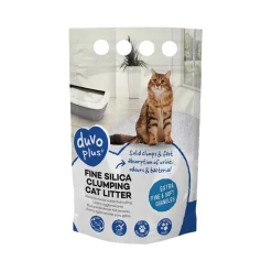 Duvo+ Premium Fijne Silica Kattenbakvulling - Klontvormend