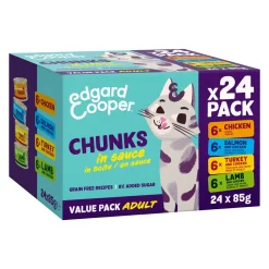 Edgard & Cooper Adult Cat - Multipack Chunks in Sauce