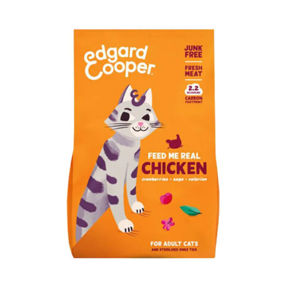 Edgard & Cooper Adult Cat - Vrije Uitloop Kip - Kibbles