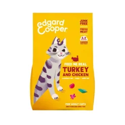 Edgard & Cooper Adult Cat - Vrije Uitloop Kalkoen en Kip - Kibbles