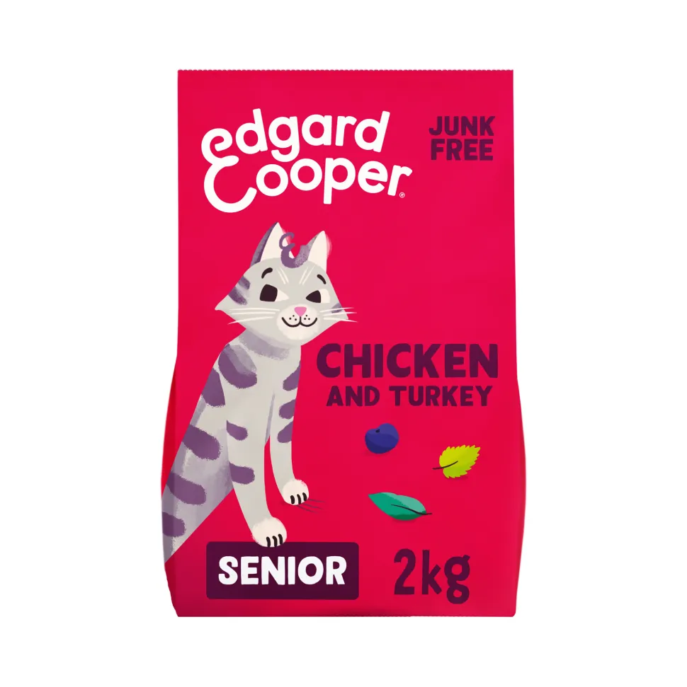 Edgard & Cooper Senior Cat - Vrije Uitloop Kip en Kalkoen - Kibbles