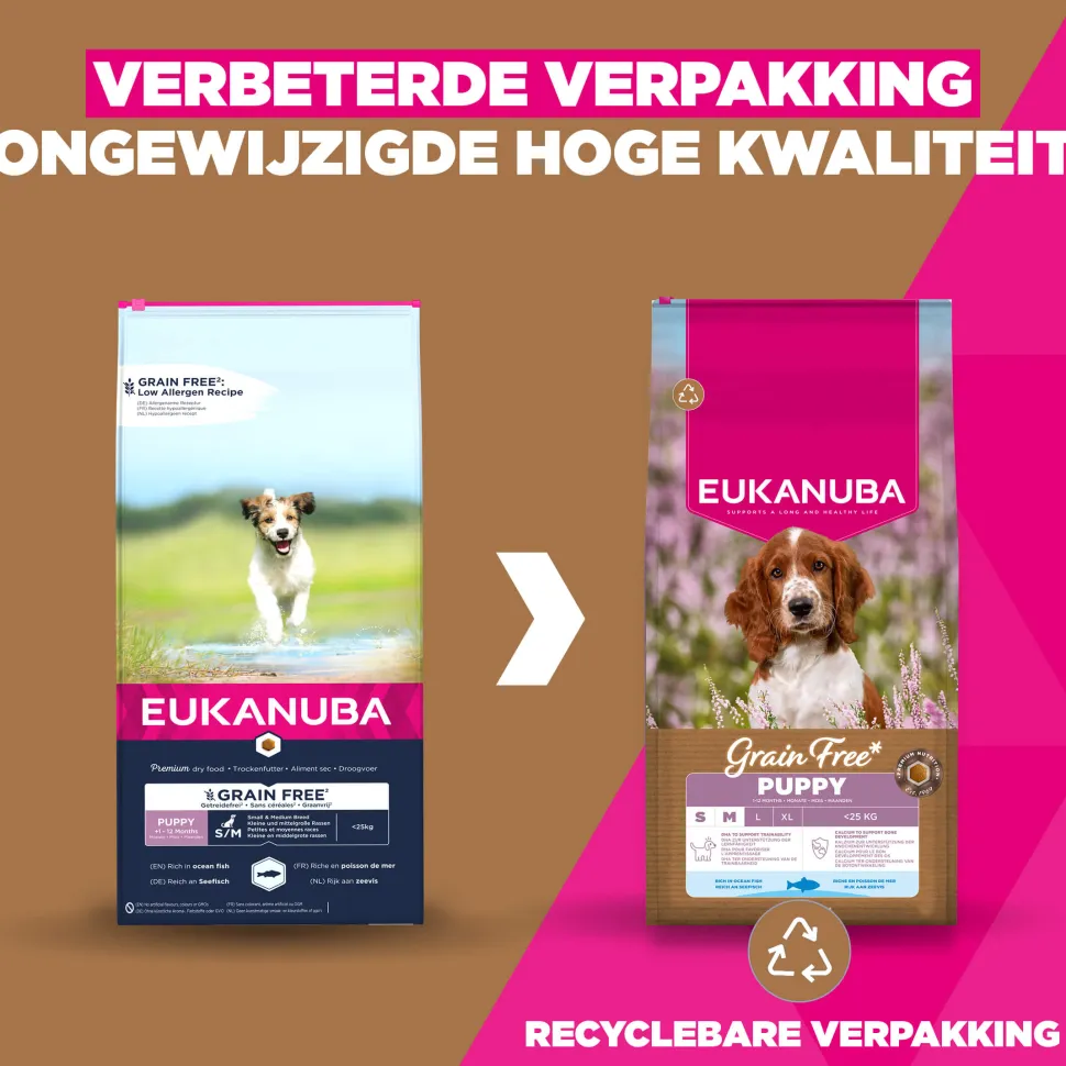 Eukanuba Dog Puppy Small/Medium Grainfree Hondenvoer