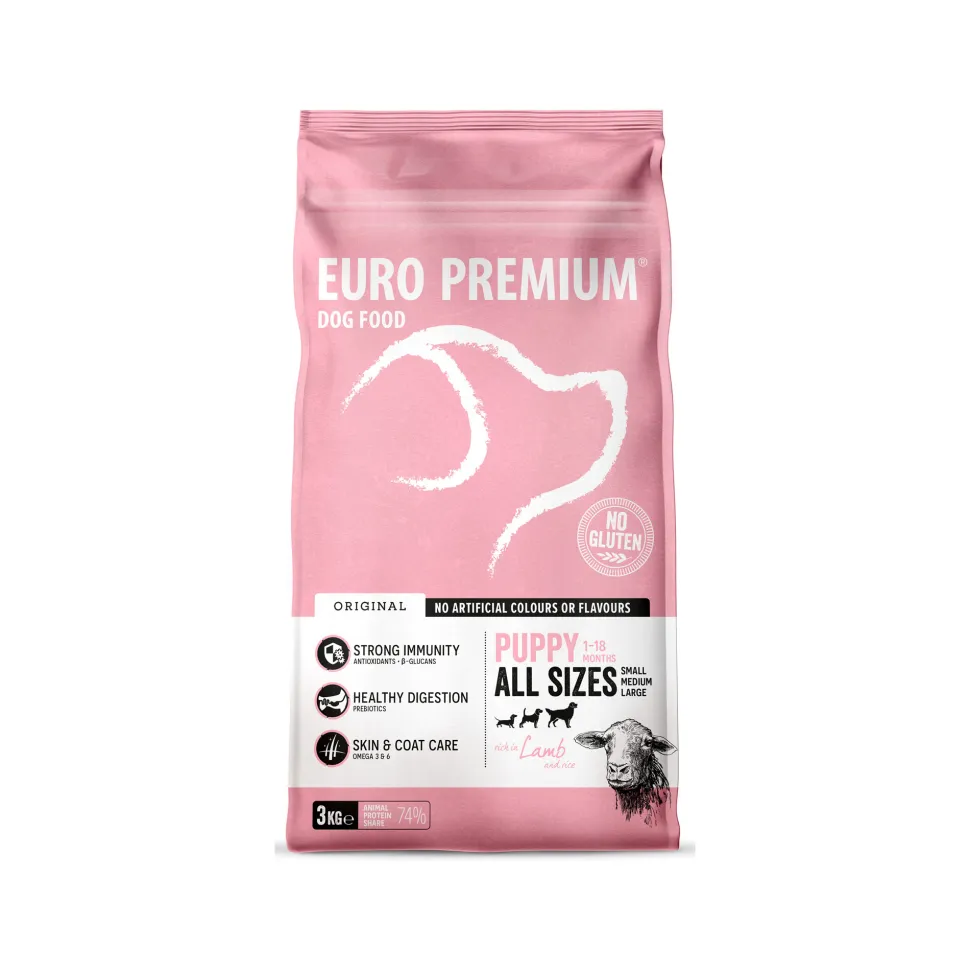 Euro Premium All Size Puppy - Lam en Rijst