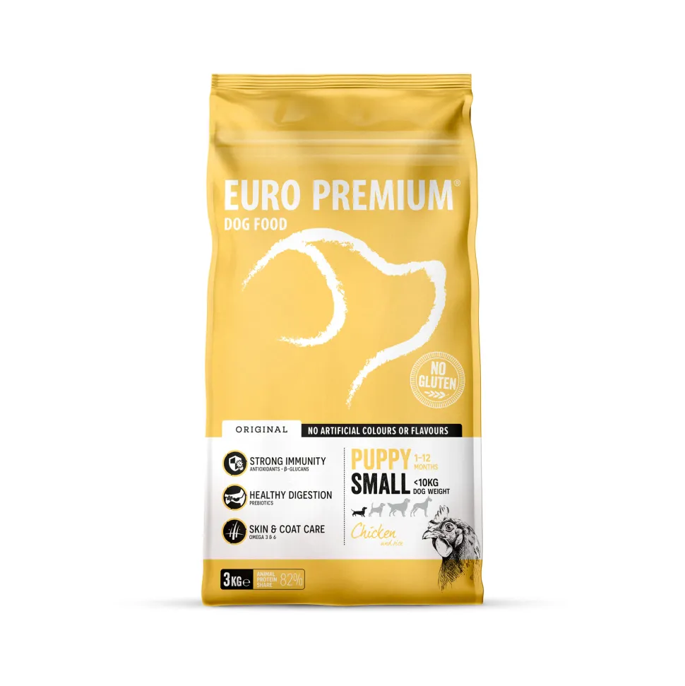 Euro Premium Small Puppy - Kip en Rijst