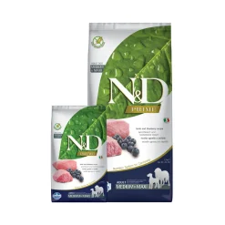 Farmina N&D Prime Adult Medium & Maxi Hondenvoer - Lamb and Blueberry