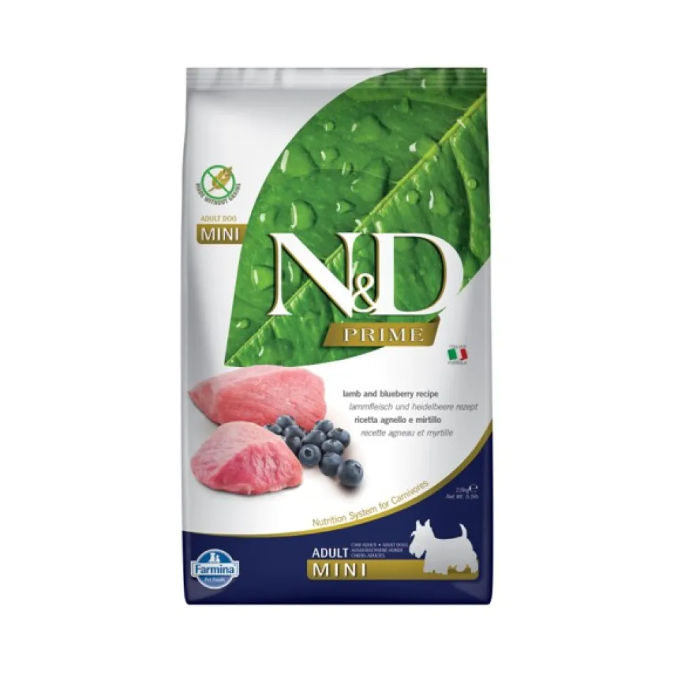 Farmina N&D Prime Adult Mini Hondenvoer - Lamb and Blueberry
