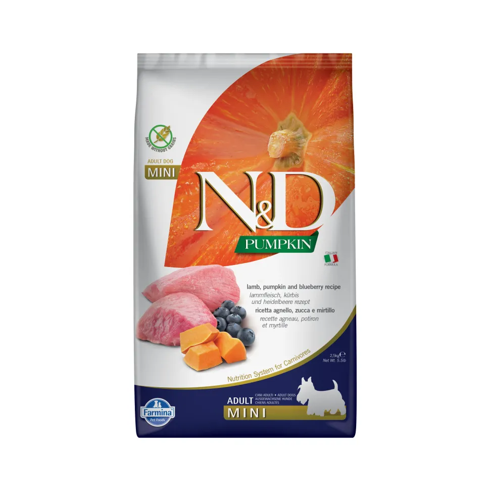 Farmina N&D Pumpkin Lam en Blauwe Bes Adult Dog Mini