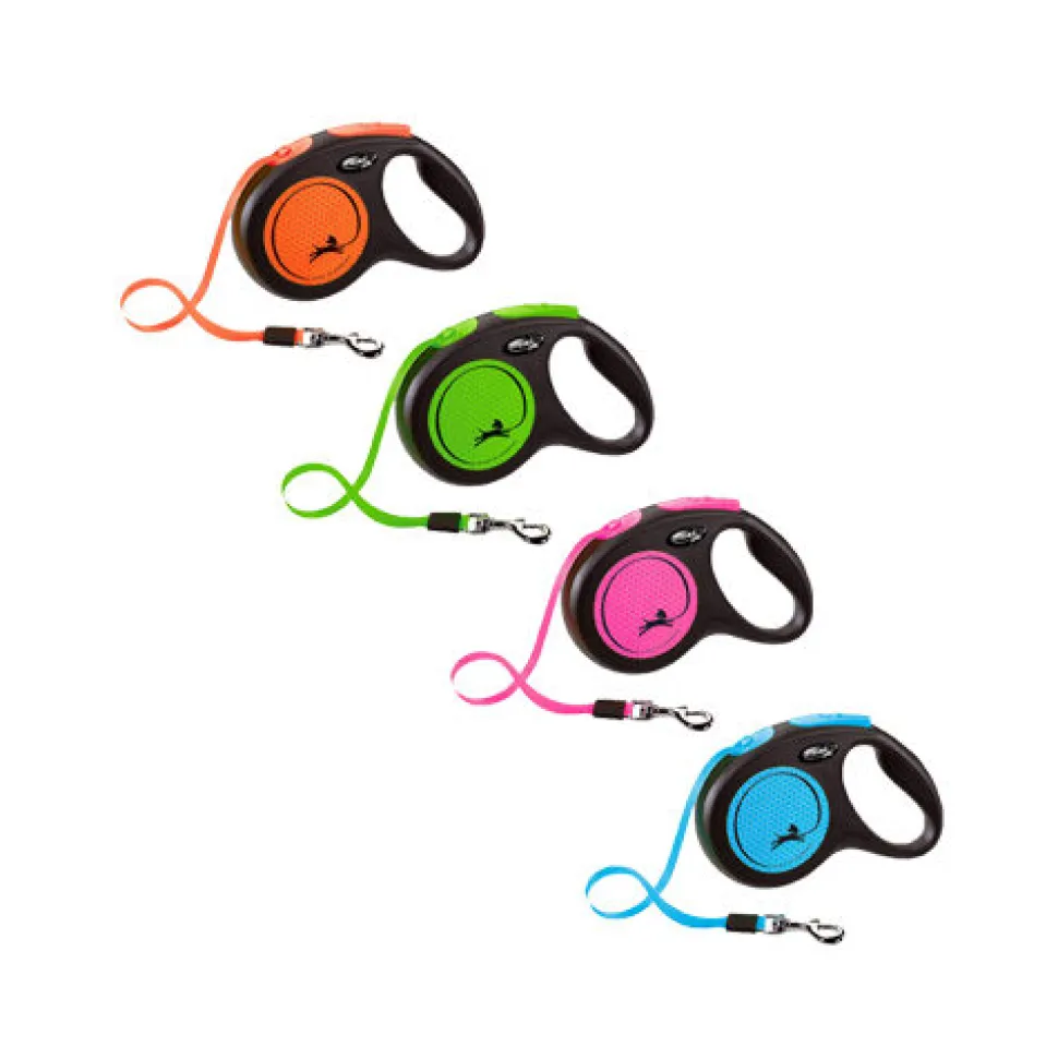Flexi Rollijn New Neon - Roze