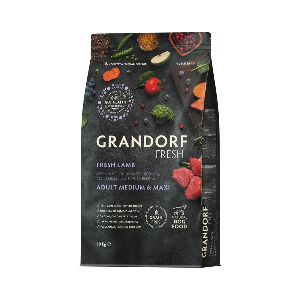 Grandorf Fresh Medium & Maxi Breeds Adult - Lam - Hondenvoer