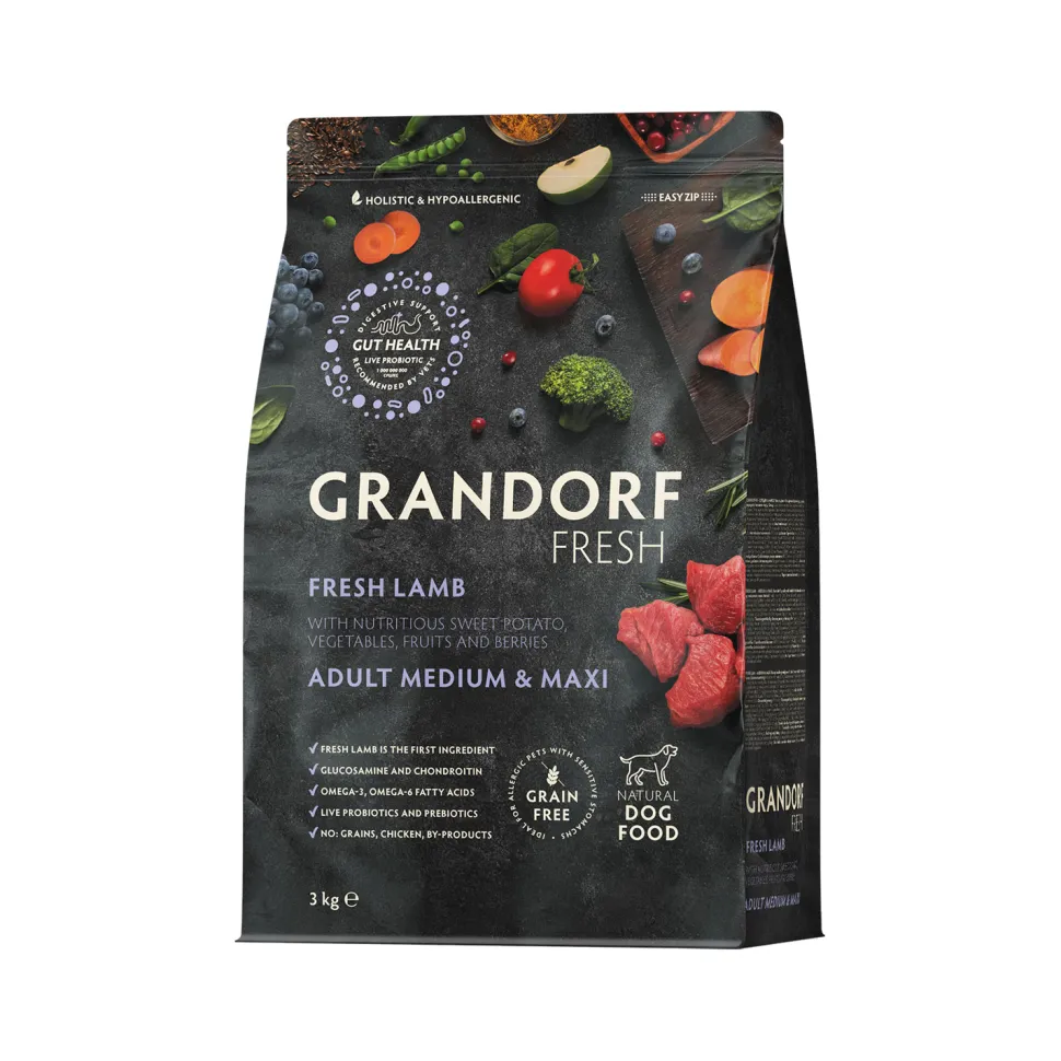 Grandorf Fresh Medium & Maxi Breeds Adult - Lam - Hondenvoer