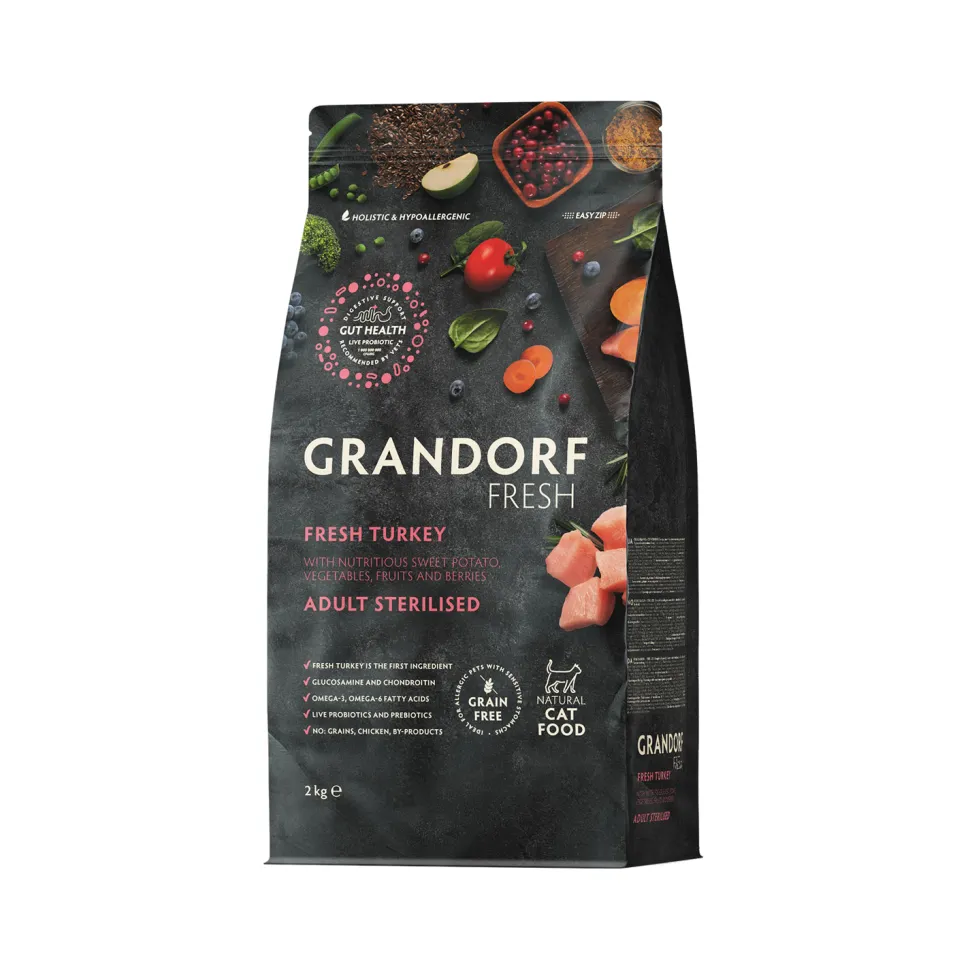 Grandorf Fresh Sterilised Adult - Kalkoen - Kattenvoer