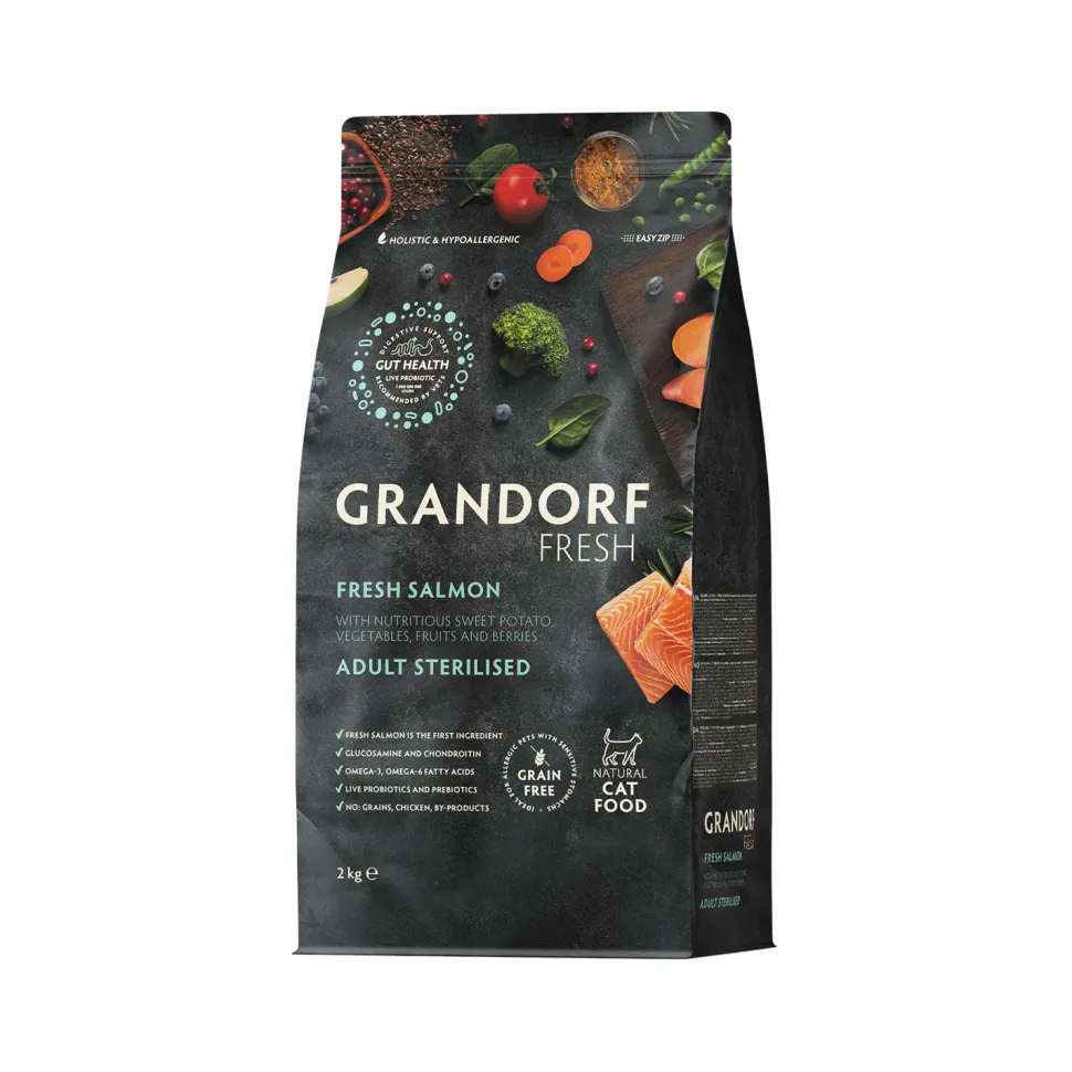 Grandorf Fresh Sterilised Adult - Zalm - Kattenvoer