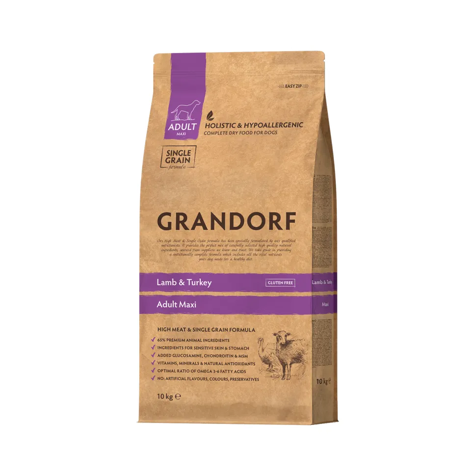 Grandorf Maxi Breeds Adult - Lam & Kalkoen - Hondenvoer