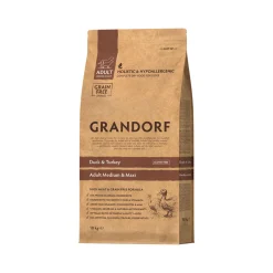 Grandorf Medium & Maxi Breeds Adult - Eend & Kalkoen - Hondenvoer
