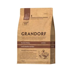 Grandorf Medium & Maxi Breeds Adult - Eend & Kalkoen - Hondenvoer