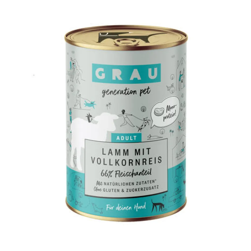 Grau Adult Hondenvoer - Lam met volkorenrijst - Blik