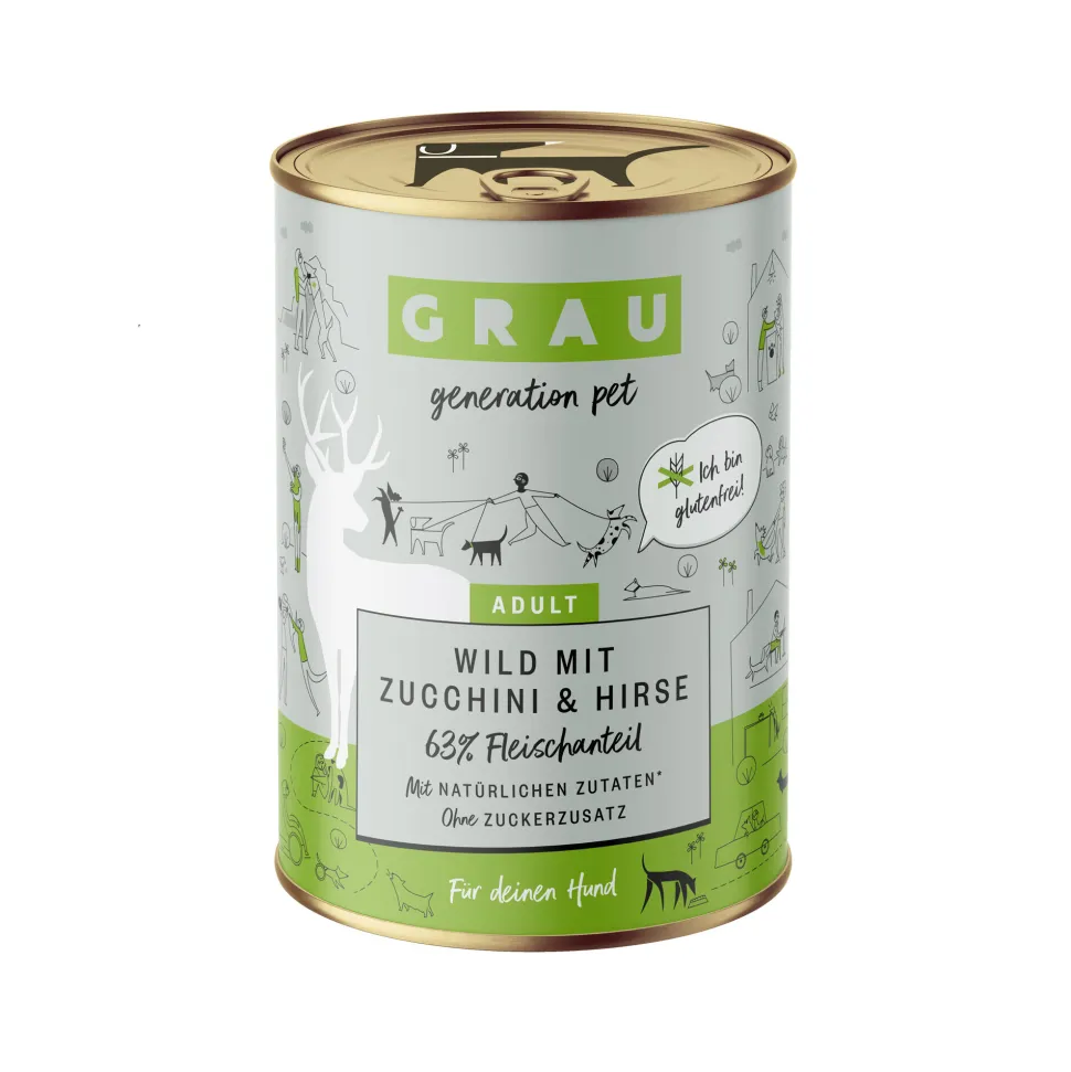 Grau Adult Hondenvoer - Wild, Groenten en Noedels - Blik