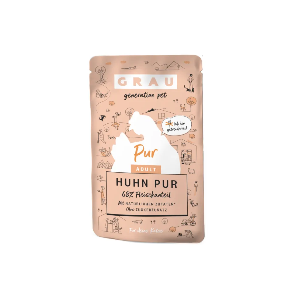 Grau Adult Puur Kattenvoer - Kip - Pouch