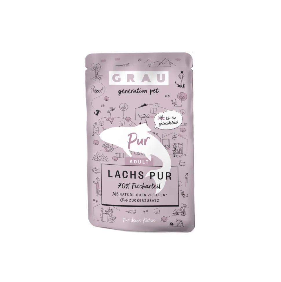 Grau Adult Puur Kattenvoer - Zalm - Pouch