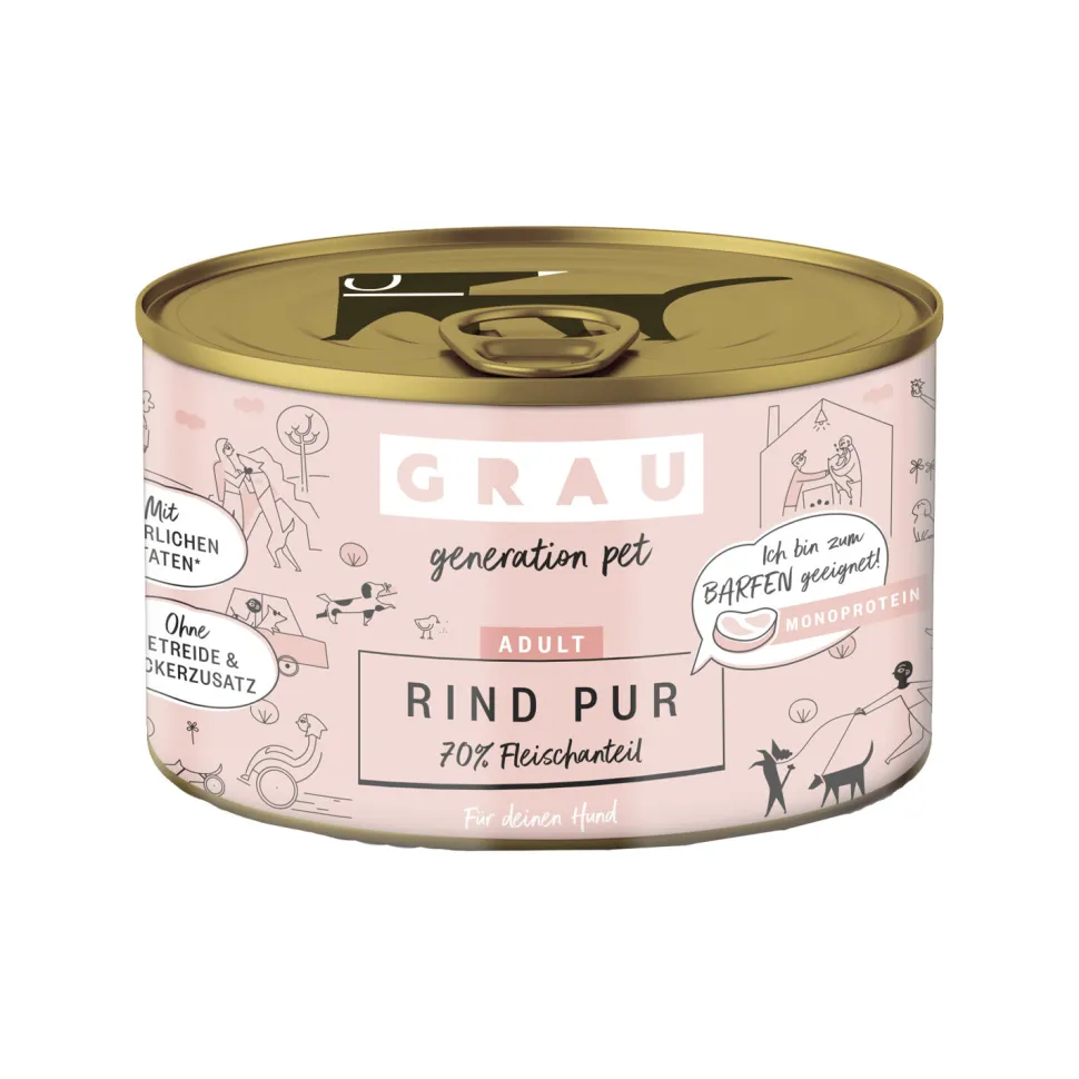 Grau Excellence Adult Puur Hondenvoer - Rund - Blik