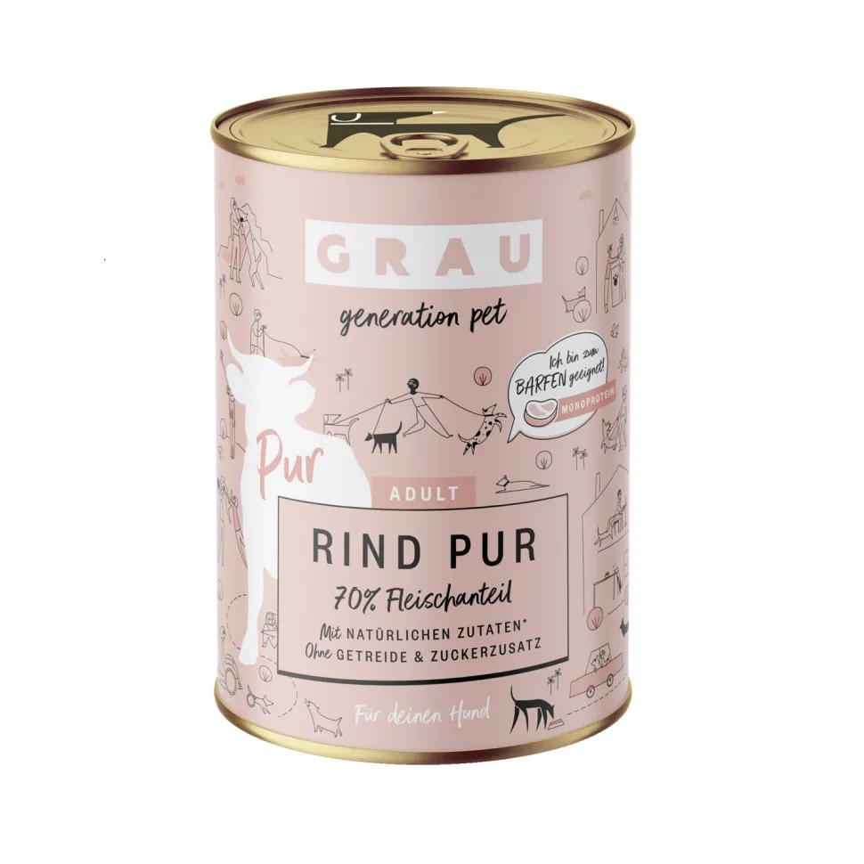 Grau Excellence Adult Puur Hondenvoer - Rund - Blik