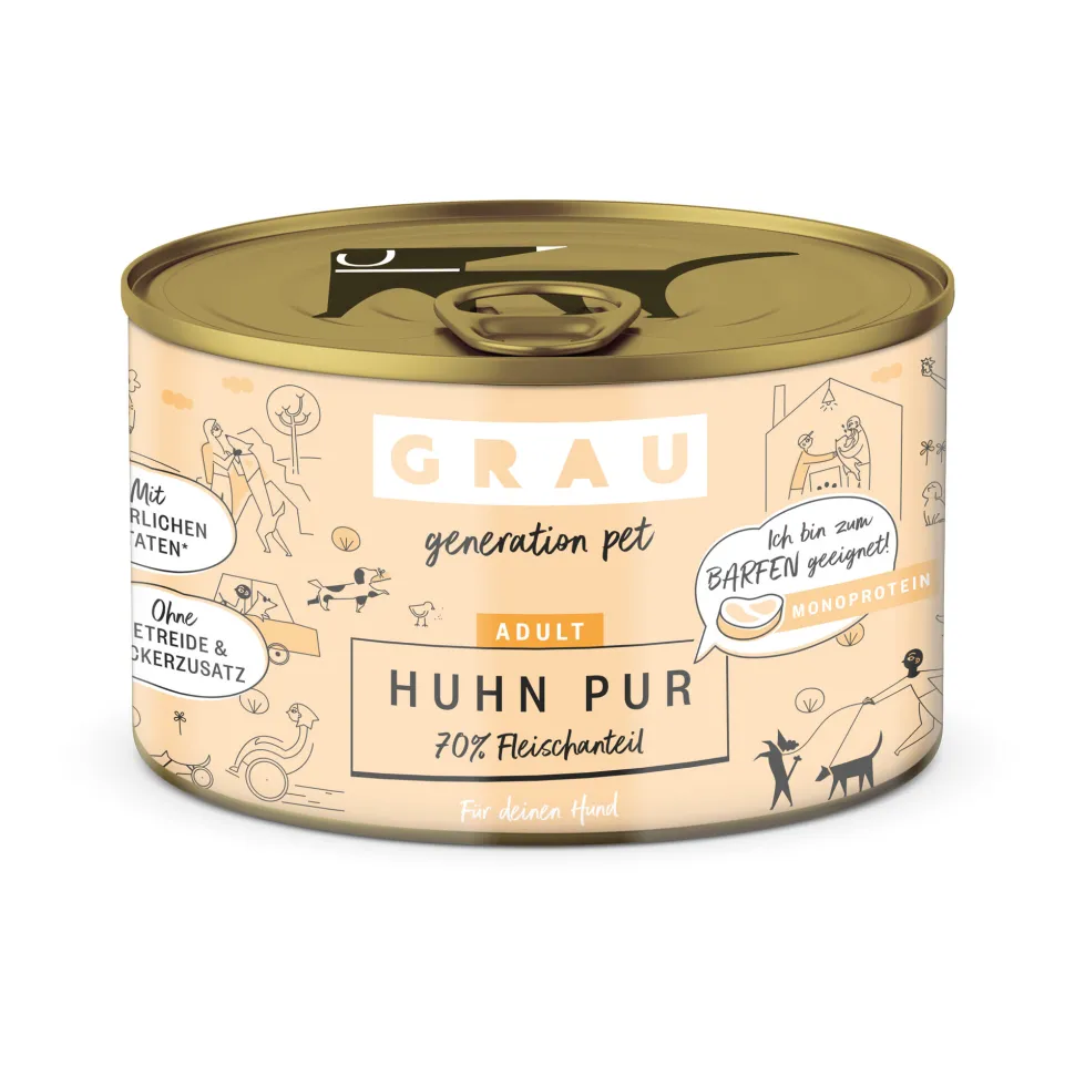 Grau Excellence Adult Puur Hondenvoer - Gevogelte - Blik