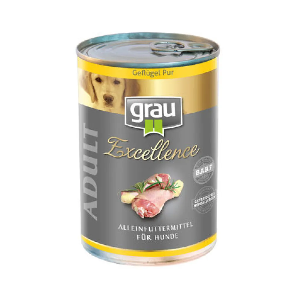 Grau Excellence Adult Puur Hondenvoer - Gevogelte - Blik