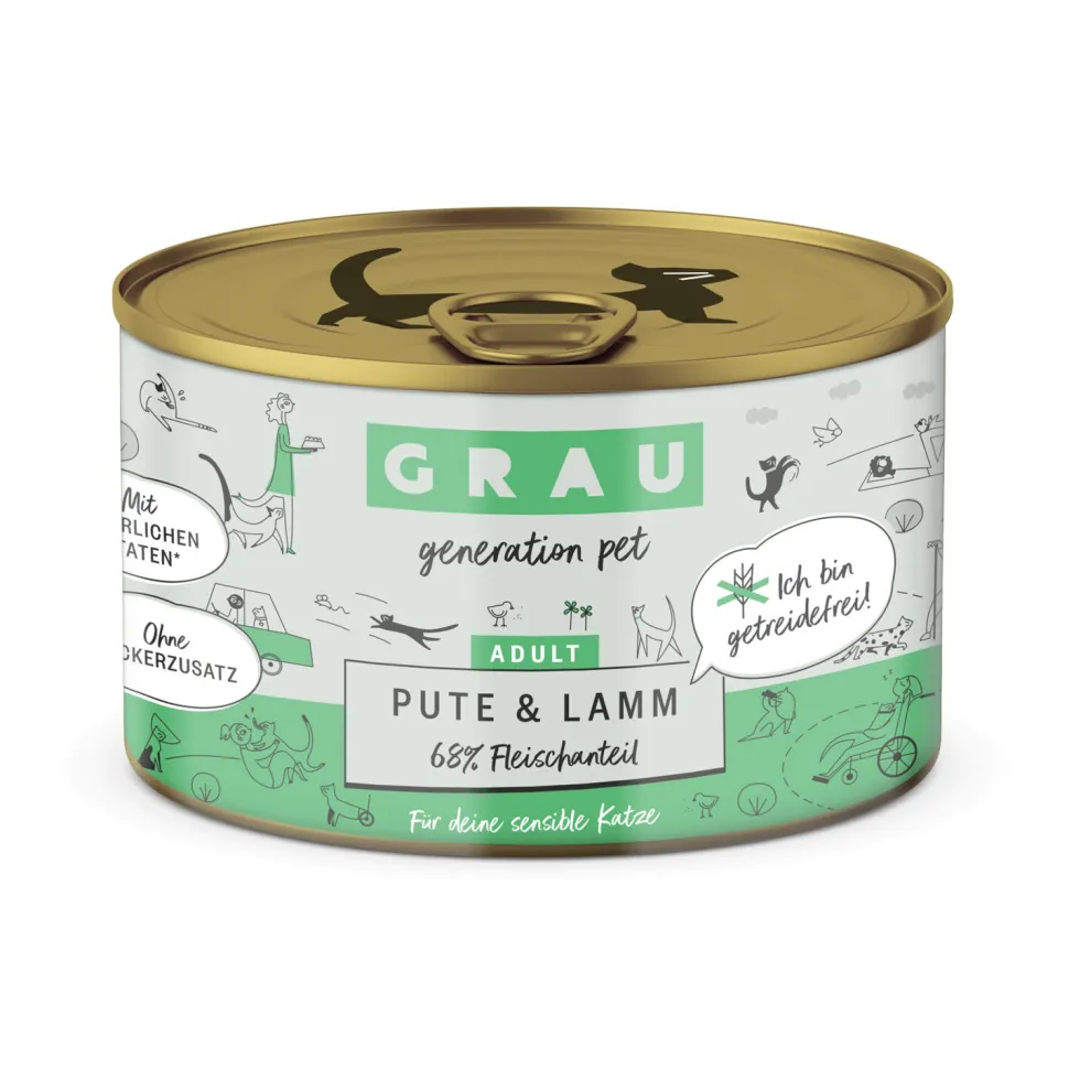 Grau Graanvrij Kattenvoer Kalkoen & Lam