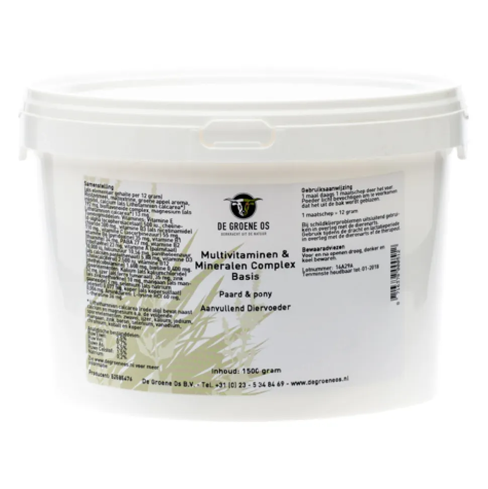 Groene Os Multivitaminen en Mineralen Complex Basis - Paard/Pony