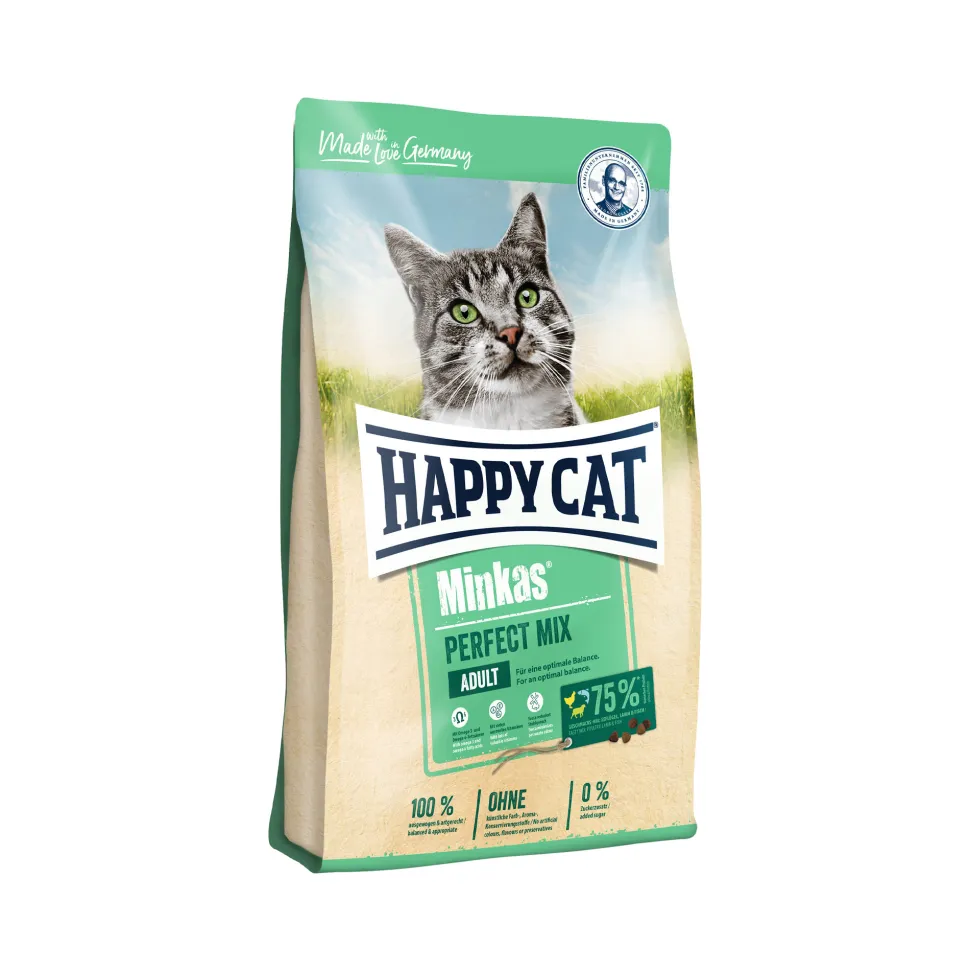 Happy Cat Perfect Mix Adult Gevogelte, Lam & Vis
