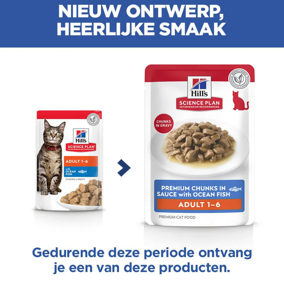 Hill's Science Plan - Feline Adult - Zeevis - Maaltijdzakje