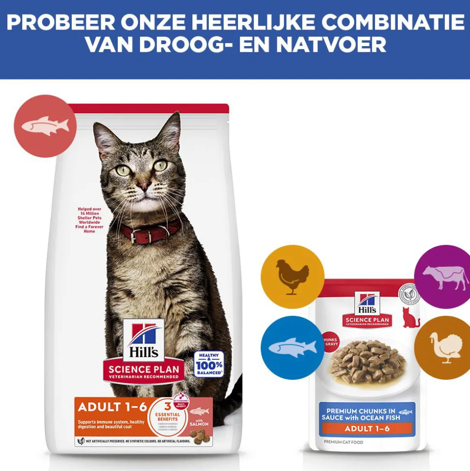Hill's Science Plan - Feline Adult - Zeevis - Maaltijdzakje