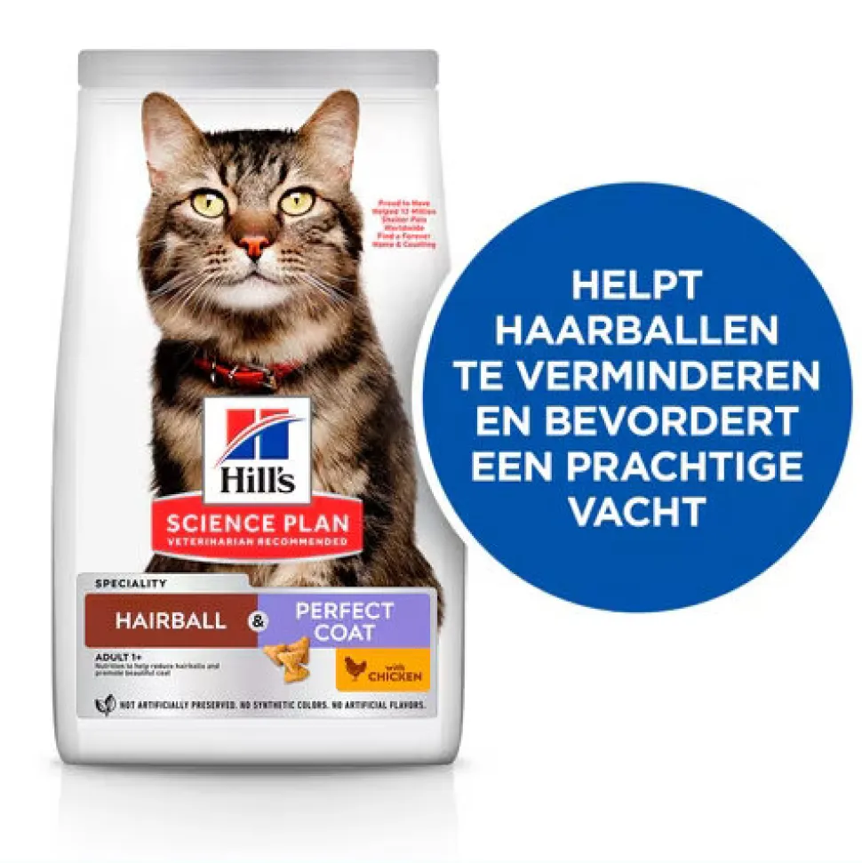 Hill's Science Plan Hairball & Perfect Coat Kattenvoer