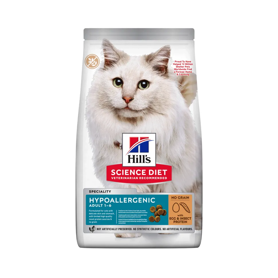 Hill's Science Plan Hypoallergenic Adult Kattenvoer - Ei & Insect