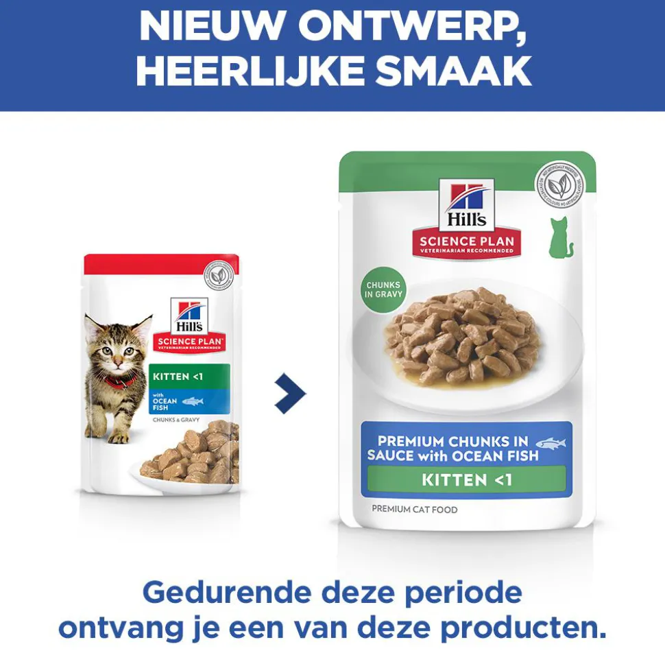 Hill's Science Plan - Kitten - Zeevis - Maaltijdzakje
