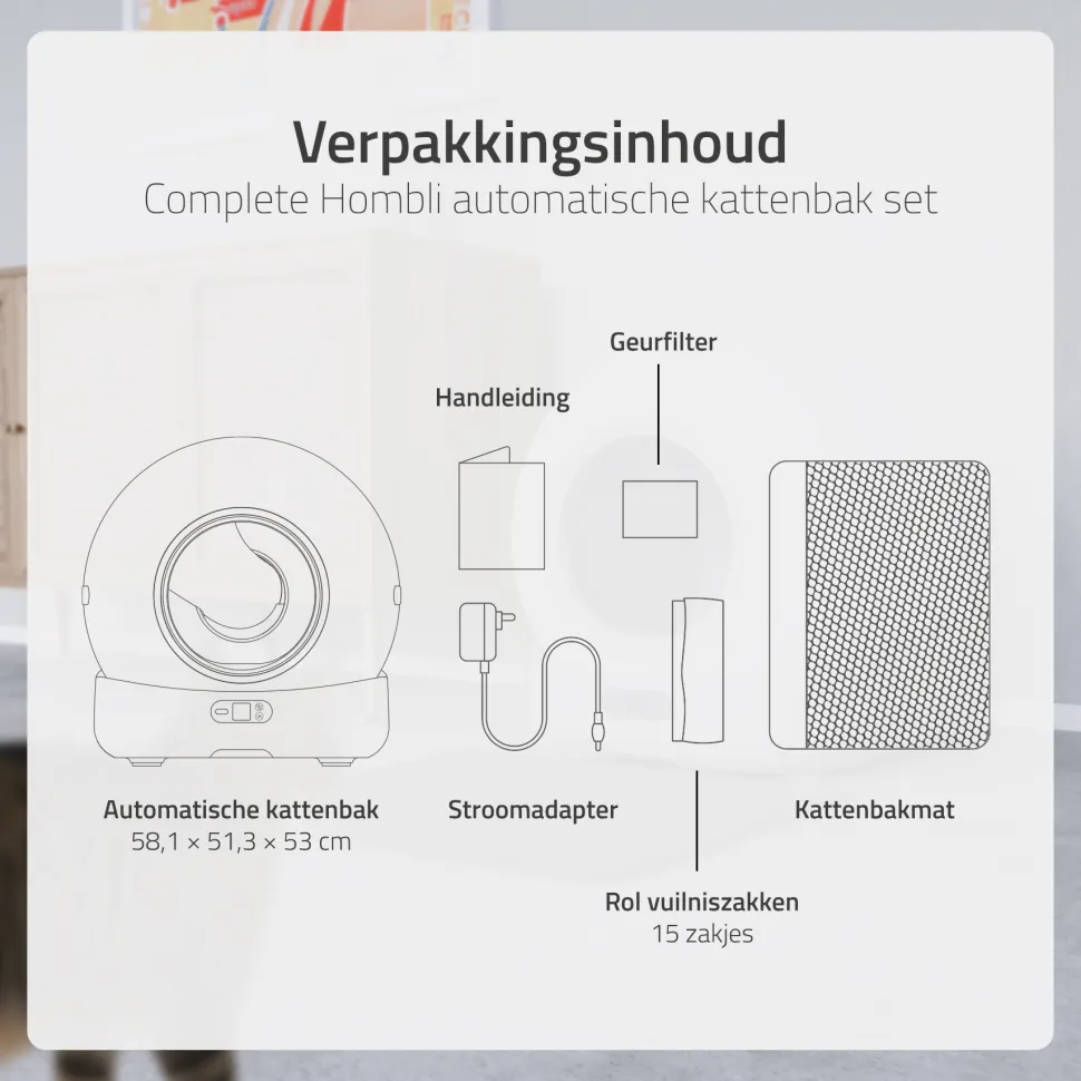 Hombli Smart Kattenbak met Camera